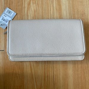 NWT Beige clutch with detachable chain - Nordstrom
